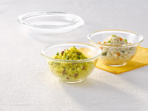 Borosil Mixing Bowl Sets-500 ml +1.3 L Glass Bowl Set