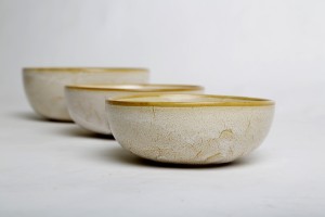 Caffeine Handmade Crackle Art Influenced Multipurpose Serving Ceramic Bowl Set