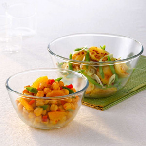 Borosil Mixing Without Lid Glass Bowl Set