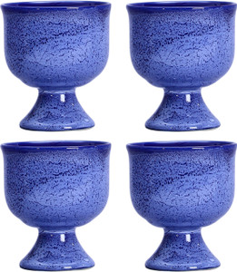 Caffeine Blue Crackle Stoneware Bowl Set