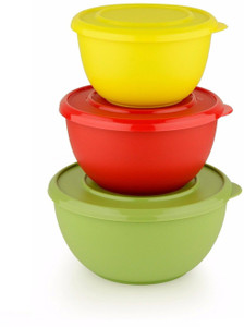 Lavi Microwave Safe Classic Cook & Serve Multi-Purpose Stainless Steel, Plastic Bowl Set