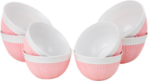 Homeish Claro Imported Plastic Design Nuts / Cereal / Soup Bowl Set of 8 Plastic Bowl Set
