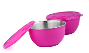 Lavi Microwave Safe Classic Cook & Serve Multi-Purpose Stainless Steel, Plastic Bowl Set