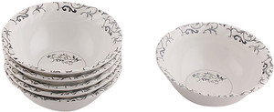 White Gold Trendy Melamine Bowl Set
