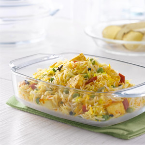 Borosil Rectangular Dish-1.5 L Glass Bowl