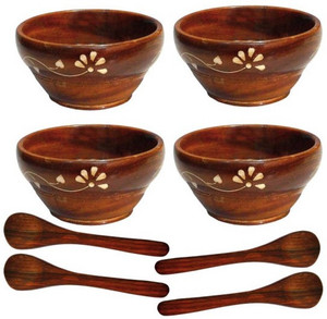 Onlineshoppee Wooden Handcraved Wooden Bowl Set