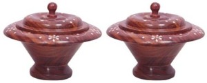 Onlineshoppee Wooden Handmade Bowl Pack Of 2 Wooden Bowl Set