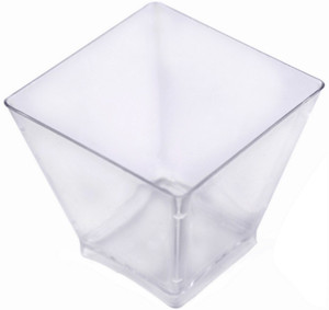 BuyersChowk 100 ml square Mousse Plastic Disposable Bowl