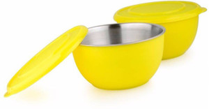 Lavi Home & Kitchen Microwave Safe Classic Cook & Serve Multi-Purpose Stainless Steel, Plastic Bowl Set