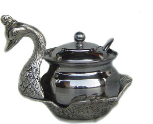 Rastogi Handicrafts Duck Shape S-S-Plain Steel Bowl