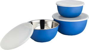 Lavi Microwave safe classic cook & Serve Plastic, Stainless Steel Bowl Set