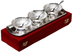 Indian Craft Villa ICV-CP-148 Silver Bowl Set