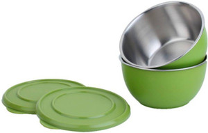 Lavi Stainless Steel, Plastic Bowl Set