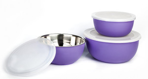 Winsky Stainless Steel, Plastic Bowl Set