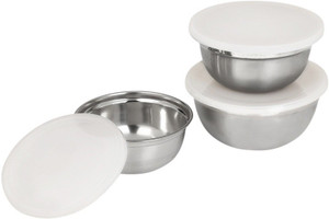 Winsky Healthy & Hygienic Food Storage Serving Or Mixing Stainless Steel Bowl Set