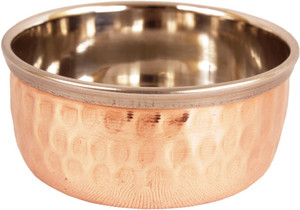 Indian Art Villa Steel Copper Serving Bowl Steel, Copper Bowl