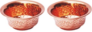 Veda Home & Lifestyle COPPER EMBOSSED BOWL SET Copper Bowl Set
