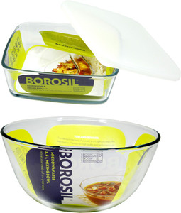 Borosil Kitchen Classic Glass Bowl Set