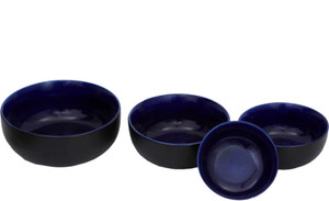 Stonish ceramic/handmade serving bowl in black and blue colour Stoneware Bowl Set