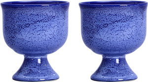 Caffeine Blue Crackle Stoneware Bowl Set