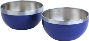 Homeish Plastic Coated - 15 Cms Stainless Steel Bowl Set