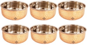 IndianArtVilla Serving Bowl Steel, Copper Bowl Set
