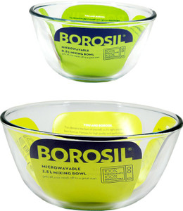 Borosil Kitchen Classic Glass Bowl Set