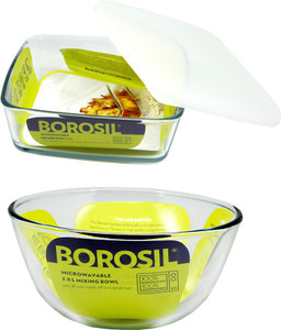 Borosil Kitchen Classic Glass Bowl Set