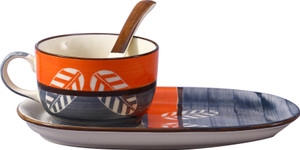 Caffeine Neon Orange Summer Stoneware Bowl Set