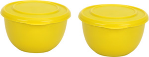 Winsky Healthy & Hygienic Microwave Safe Set Of 2 Cook & Serves Stainless Steel, Plastic Bowl Set
