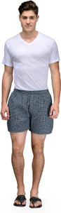 Being Fab Checkered Men's Green Boxer Shorts