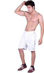 Gag Wear Solid Men's White Sports Shorts