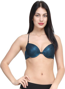 PrettyCat Haute Couture Women's Push-up Blue Bra