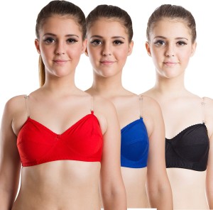 beauty aid by riyatouch ® women's bralette non padded bra(red, blue, black) CSRD-RBA-CMB3-1005-1002-1001