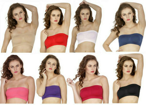 Beauty Secrets by FASHIONIARA Women's Tube Beige, Red, White, Dark Blue, Pink, Purple, Maroon, Black Bra