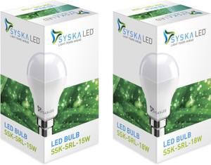 Syska Led Lights 15 W, 18 W B22 LED Bulb