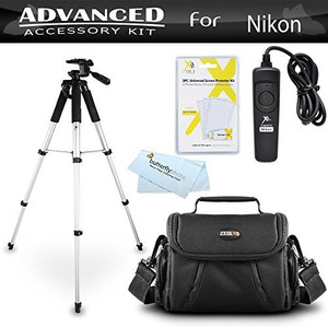 ButterflyPhoto Tripod Bundle Kit For Nikon D7200, Df, D750, D5500, D5300, D3300, D5200, D3200, D5100 D7100 D600 D610 D800 D810 Digital SLR Camera Includes 57 Inch Tripod + Remote Shutter Release + Carrying Case ++ Camera Bag