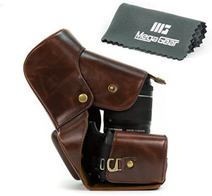 MegaGear ''Ever Ready'' Dark Brown DSLR Camera Case for Canon EOS Rebel T3i 18-55mm IS 18-135mm IS /Canon 600D 18-55mm 18-135mm IS Camera Bag