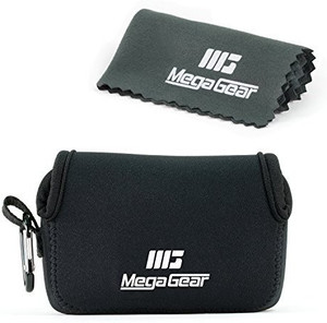 MegaGear MegaGear 'Ultra Light' Neoprene Camera Case Bag with Carabiner for Canon PowerShot G7X, Canon PowerShot G7 X Mark II Cameras (Black) Camera Bag