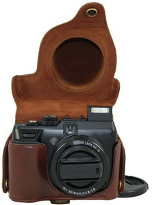 MegaGear Ever Ready Protective Dark Brown Leather Camera Case, Bag for Canon PowerShot G1X , G1 X Camera Bag
