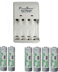 Power Smart Fast Charging Unit PS1002 Combo With 2 Set 2950maHx4 And 2950maHx2 AA Ready To Use Cells Camera Battery Charger