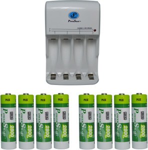 Power Smart Fast Charging Unit PS345 Combo With 2 Set 2800mahx4 AA Ready To Use Cells Camera Battery Charger