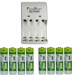 Power Smart Fast Charging Unit PS1002 Combo With 2 Set 2800x4maH AA Cells  Camera Battery Charger