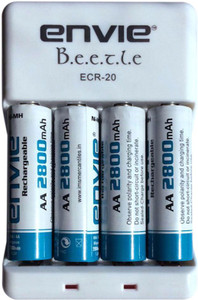 Envie Bettle ECR-20 |Combo With| 4xAA 2800 Ni-MH rechargeable Camera Battery Charger