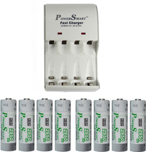 Power Smart Fast Charging Unit PS1002 Combo With 2 Set 2950maHx4 AA Ready To Use Cells Camera Battery Charger
