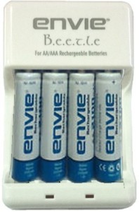 Envie Beetle Charger ECR-20 + 4xAA 1000 Ni-Cd Battery  Camera Battery Charger