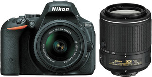Nikon D5500 DSLR Camera (Body with AF-P DX NIKKOR 18 - 55 mm VR + AF-S 55 - 200 mm ED VR II Lens)