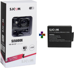Sjcam SJCAMSJ5000XWIFIBLACK+1Battery SJCAMSJ5000WIFIBLACK_1Battery Sports & Action Camera