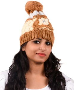 Tiekart Floral Print Winter Knitted Cap Cap