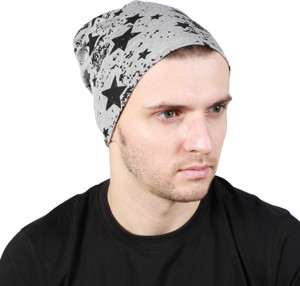 Noise Fault in our stars Beanie-Light Grey Printed Skull Cap